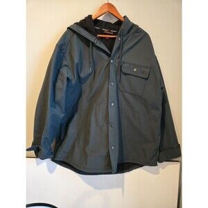 Wolverine Jacket Mens XL Lined  Hooded Zip Green Work Chore Outdoor